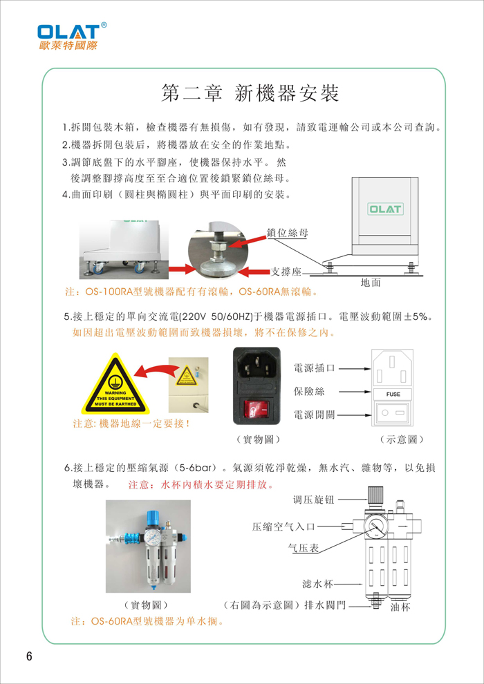 OLAT歐萊特曲面網(wǎng)印機(jī)系列操作手冊(cè)